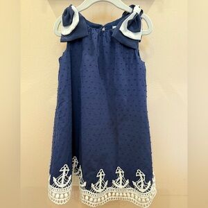 Cynthia Rowley Navy Dress with White Trim